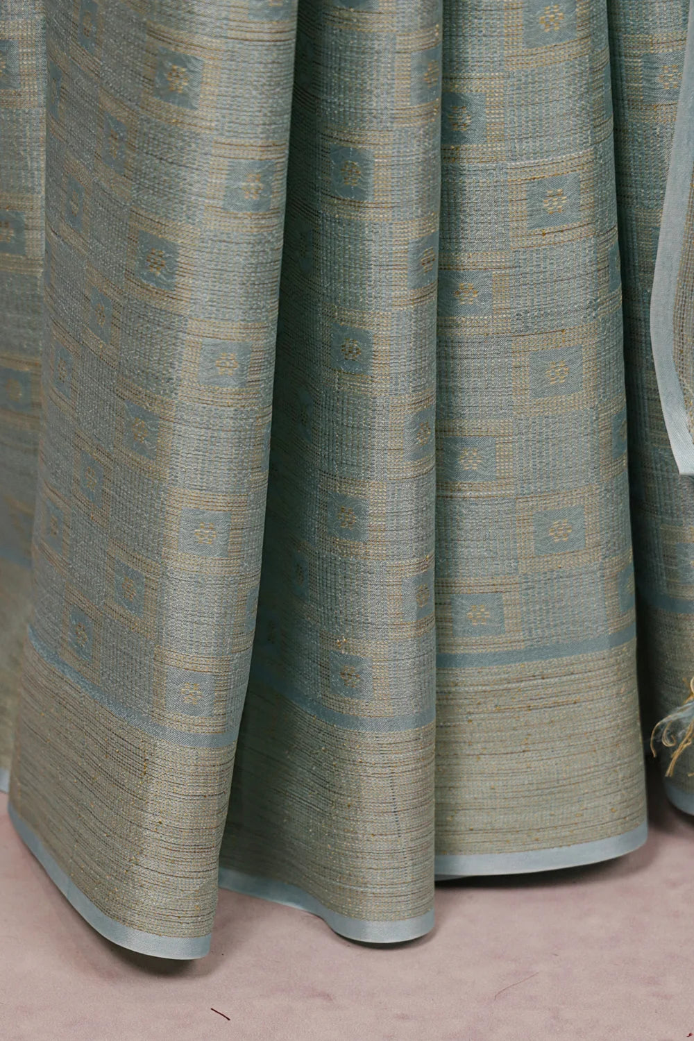 Light Sky Blue Tussar Silk Saree