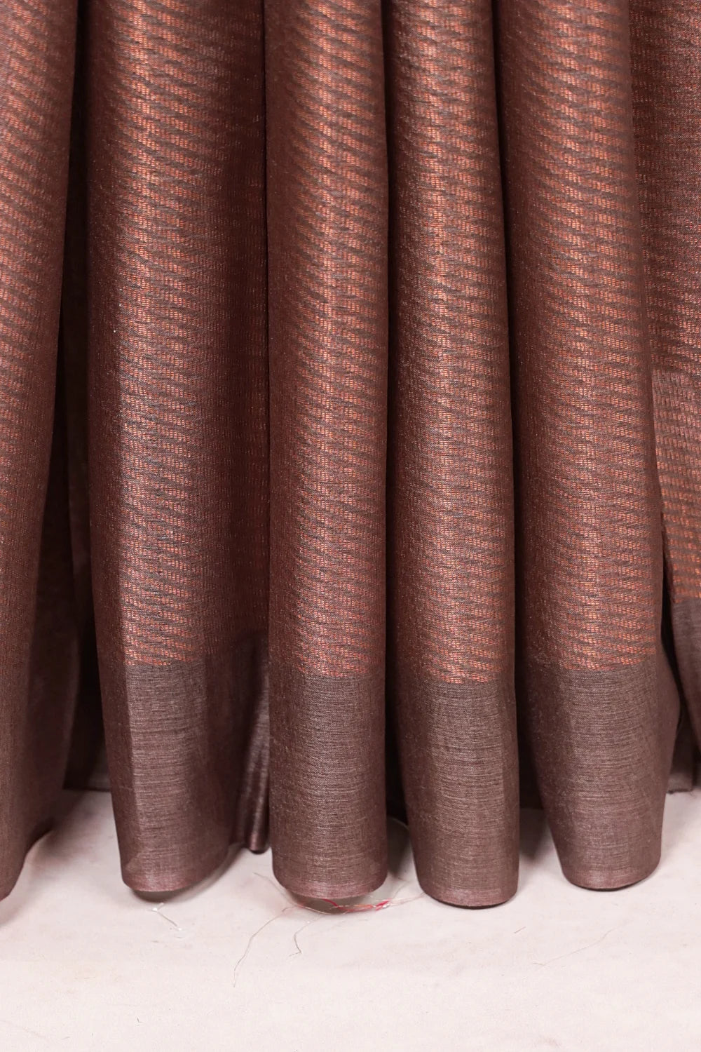Chocolate Brown Tussar Silk Saree