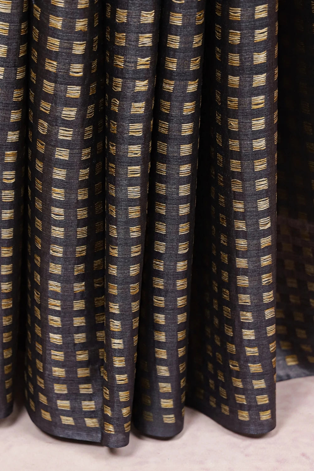 Dark Ash Tussar Silk Saree