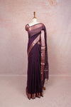 Grape Wine Cotton Silk Saree