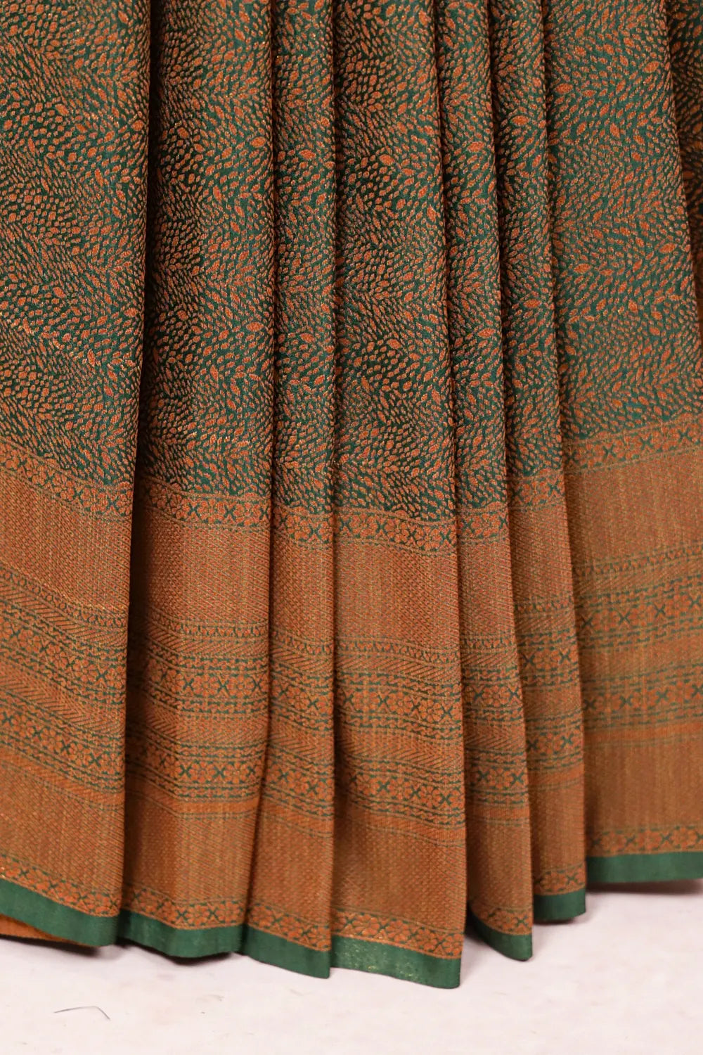 Green Semi Banarasi Saree