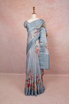 Light Blue Semi Tussar Saree