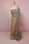 Chikku Color Chanderi Printed Unstitched Churidhar Material