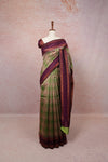 Chikku And Green Semi Silk Saree