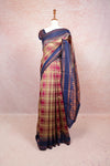 Chikku And Magenta Semi Silk Saree
