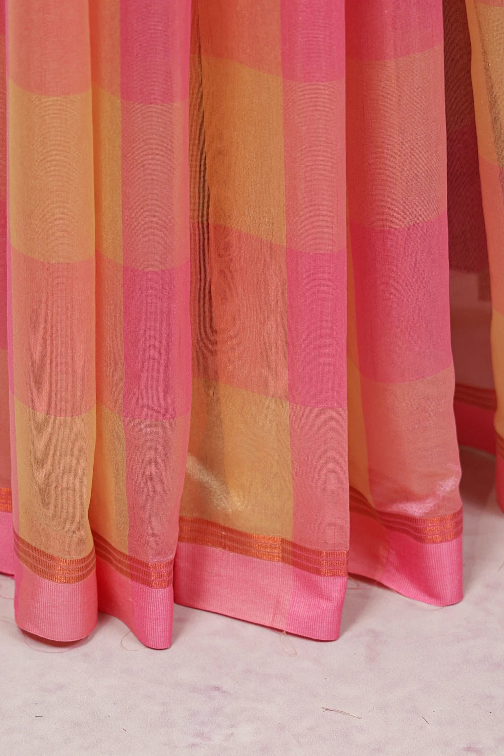 Pink Cotton Saree