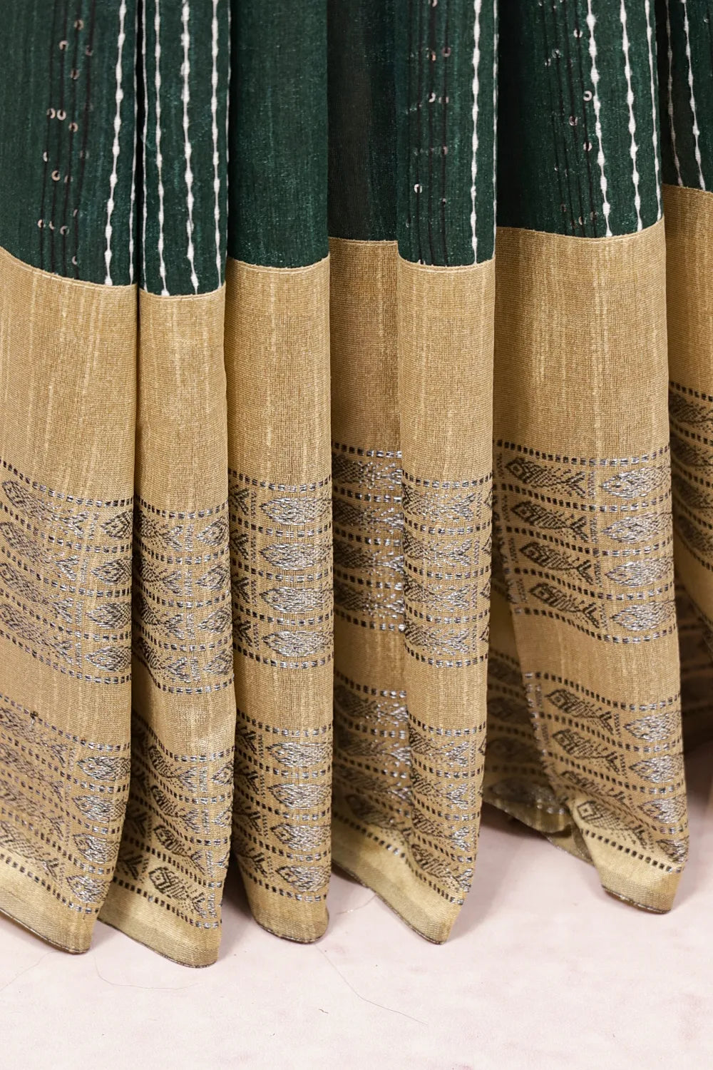 Green Semi Jute Saree