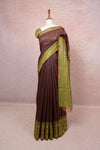 Coffee Brown Semi Jute Saree