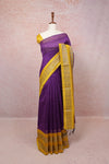 Violet Semi Jute Saree