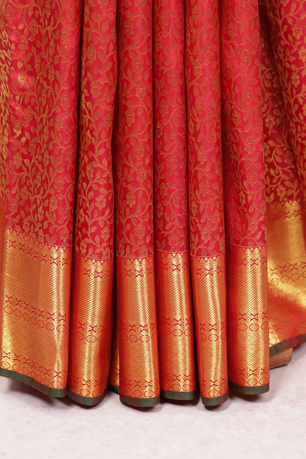 Reddish Maroon Kancheepuram Silk Saree