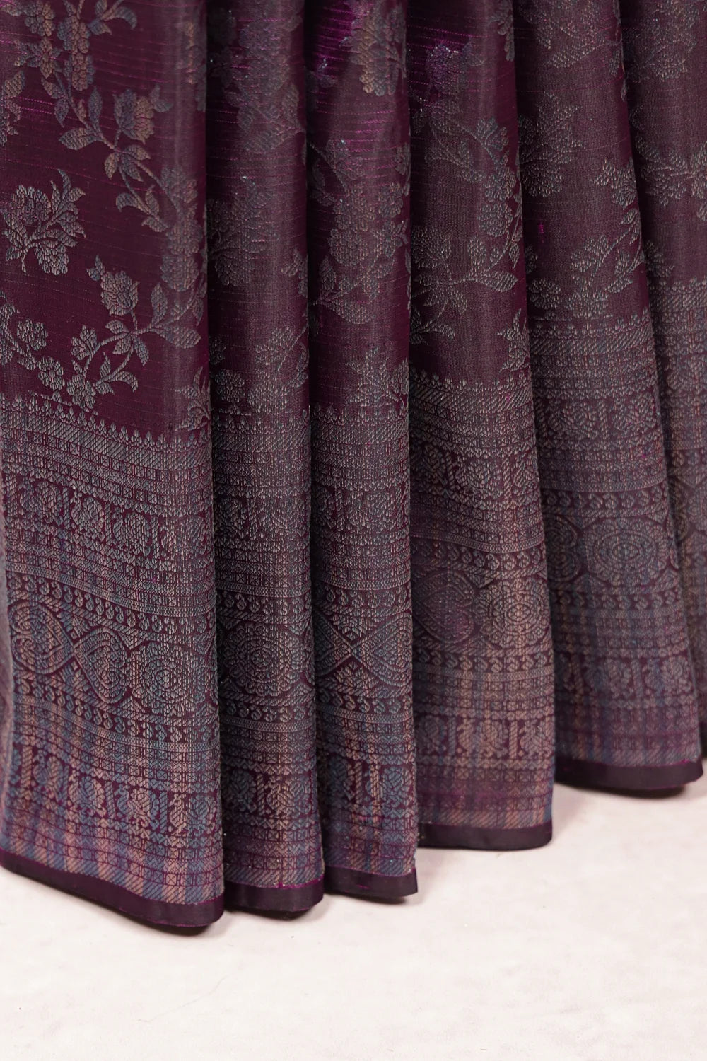 Grape Color Kancheepuram Silk Saree