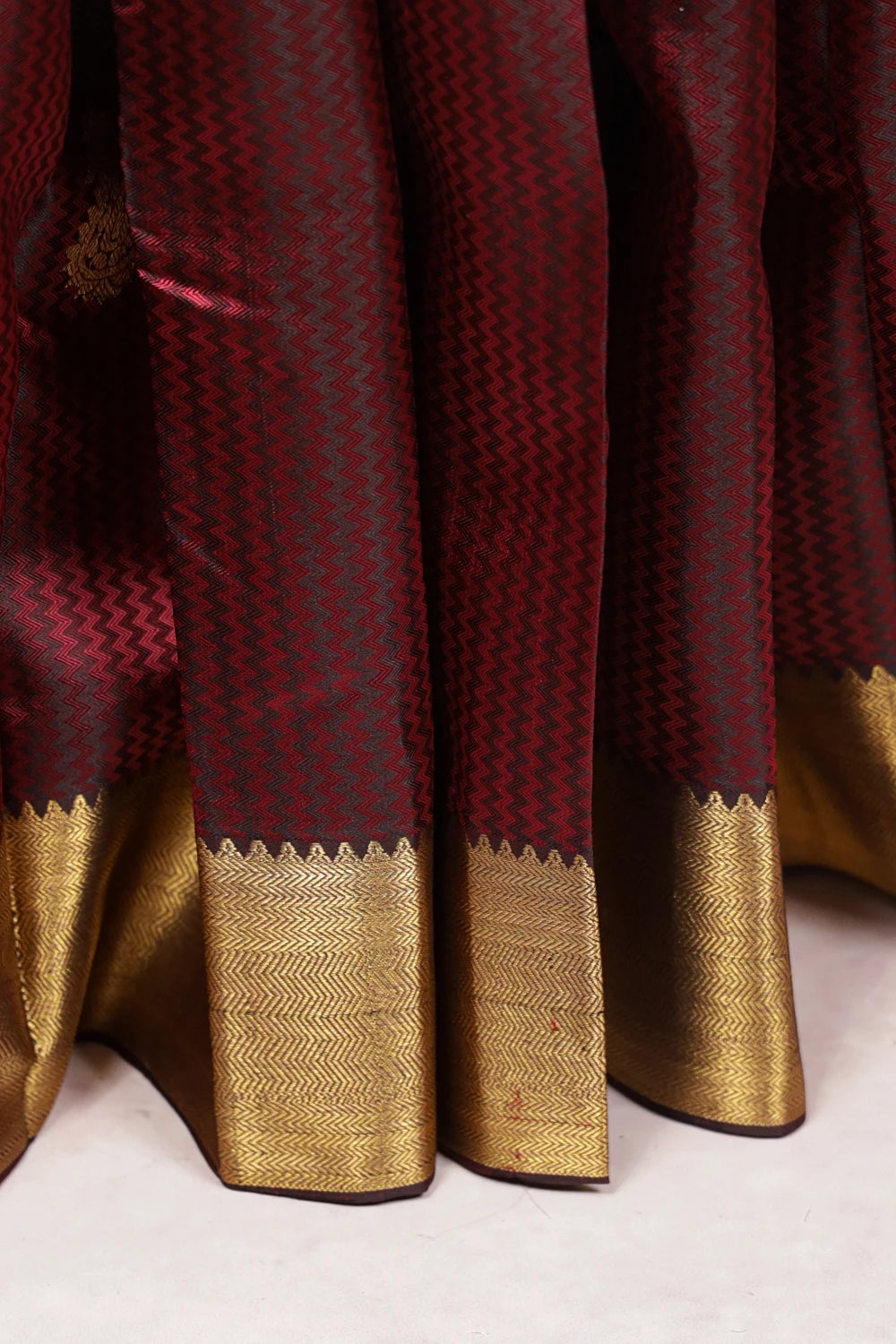Maroon Kancheepuram Silk Saree