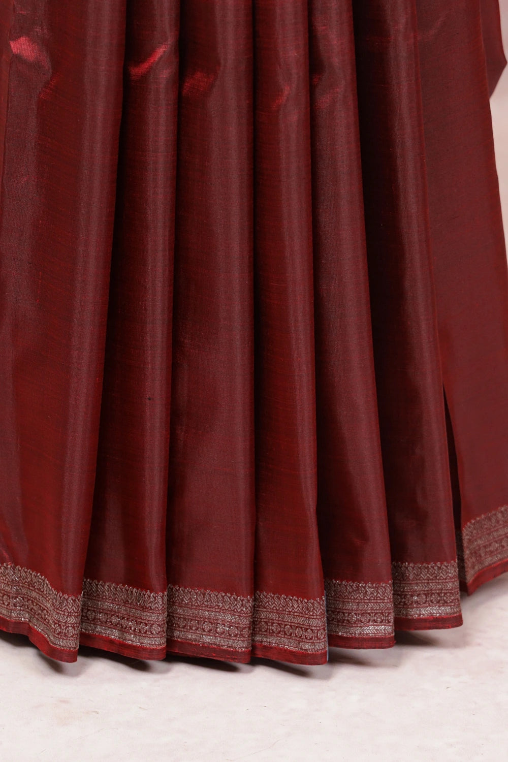 Dark Maroon Kancheepuram Silk Saree