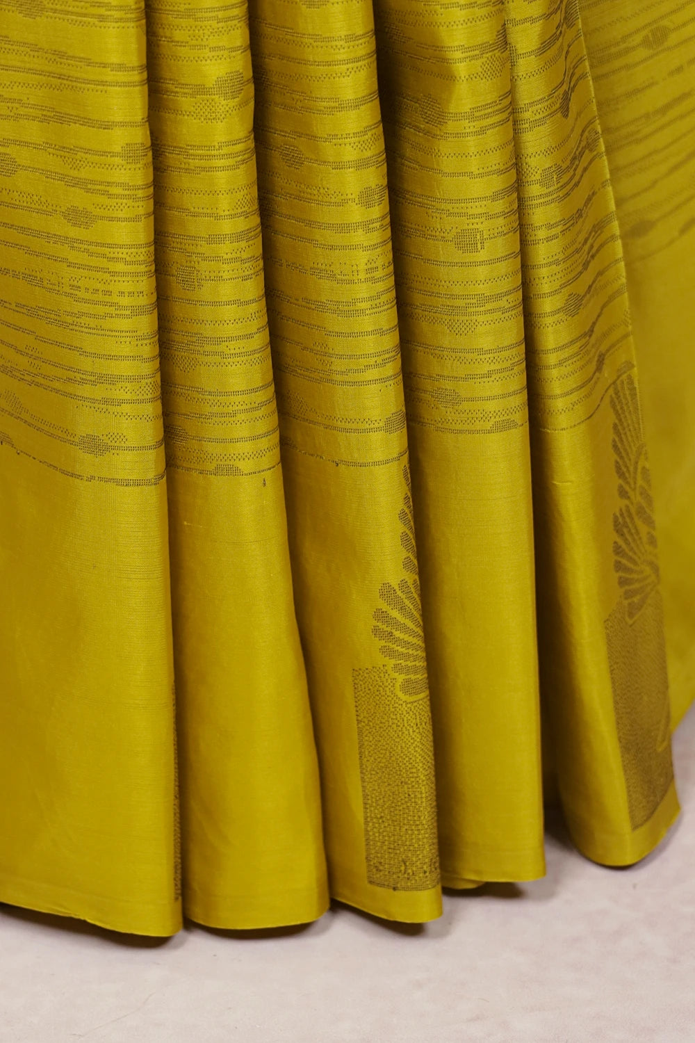 Lemon Yellow Kancheepuram Silk Saree