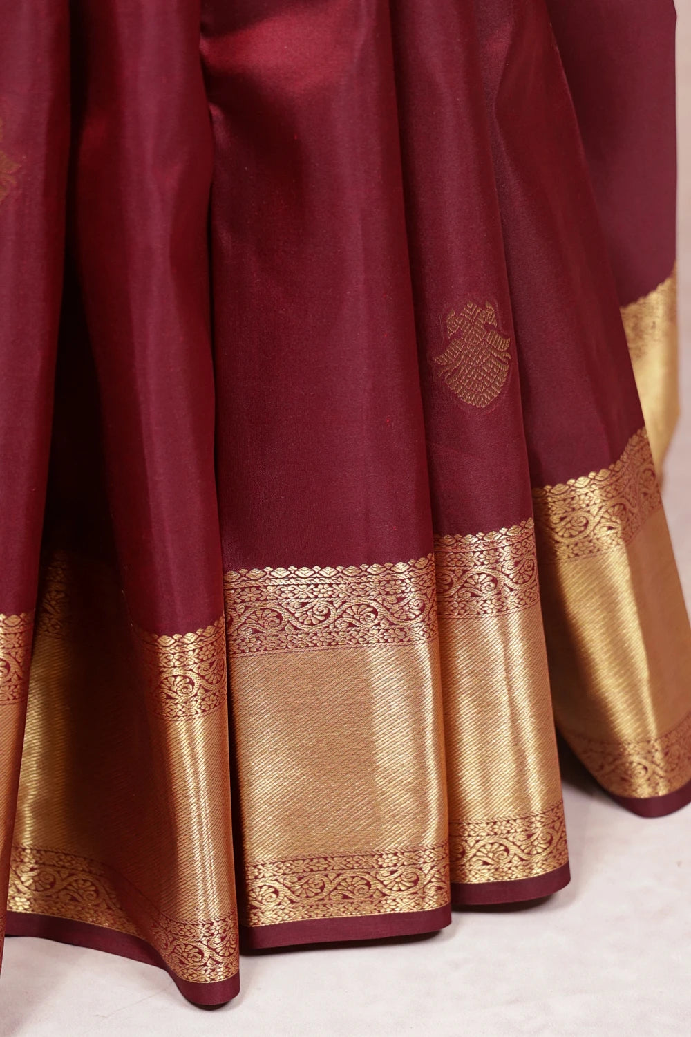 Wine Kancheepuram Silk Saree