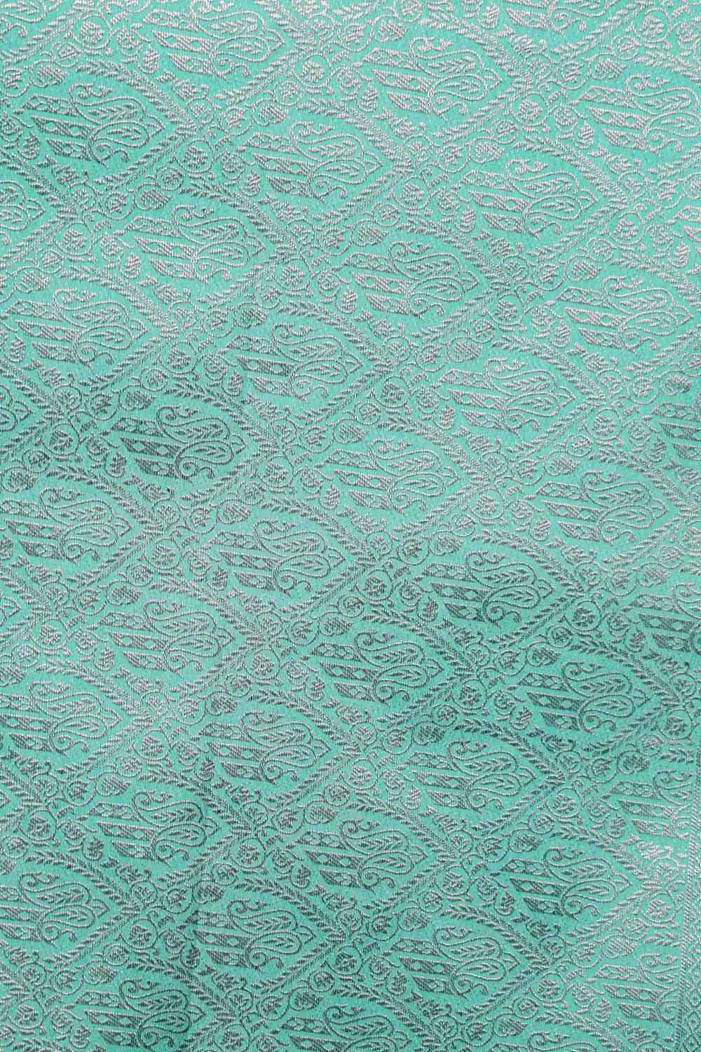 Sapphire Green Semi Banarasi Saree