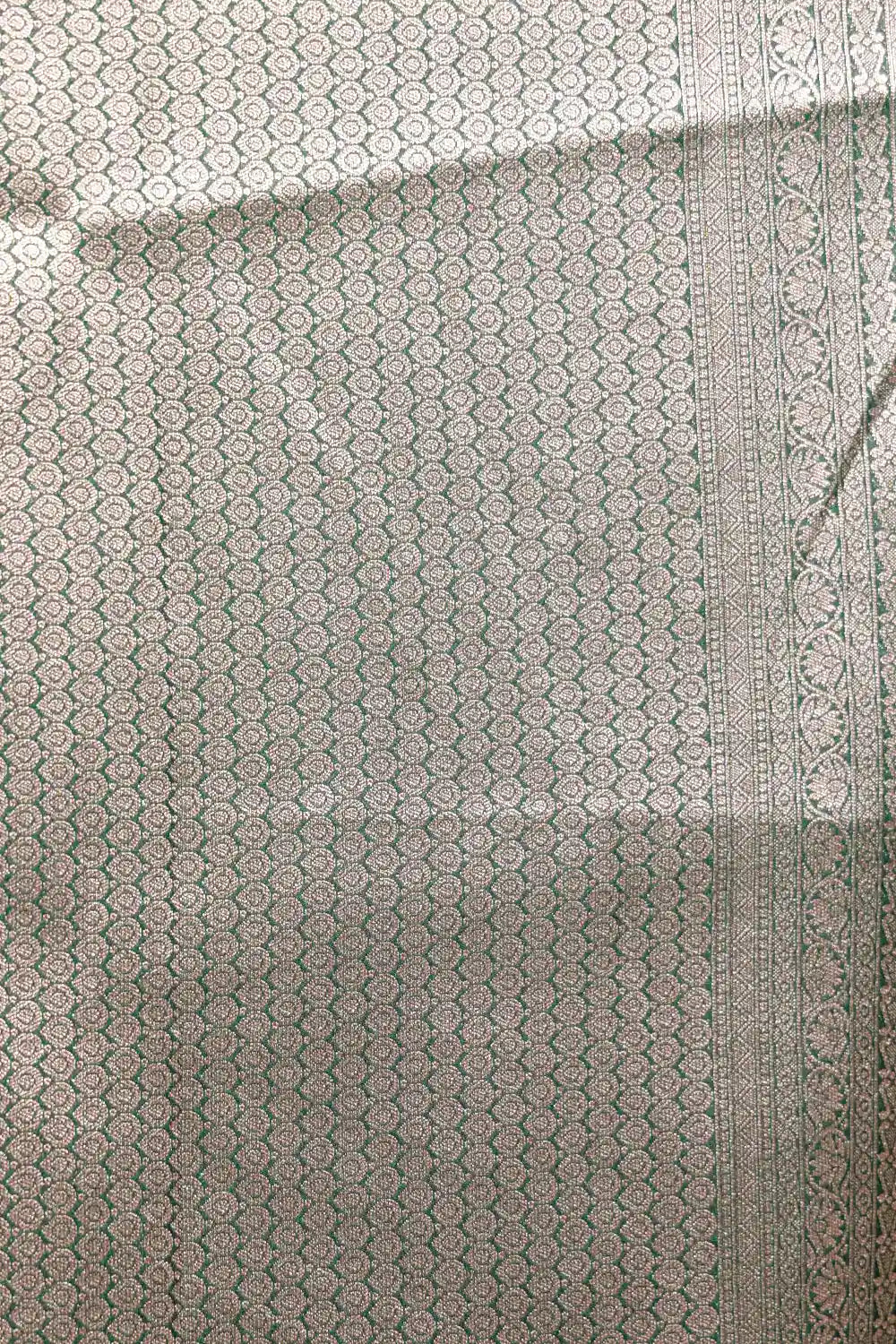 Bottle Green Kubera Silk Saree