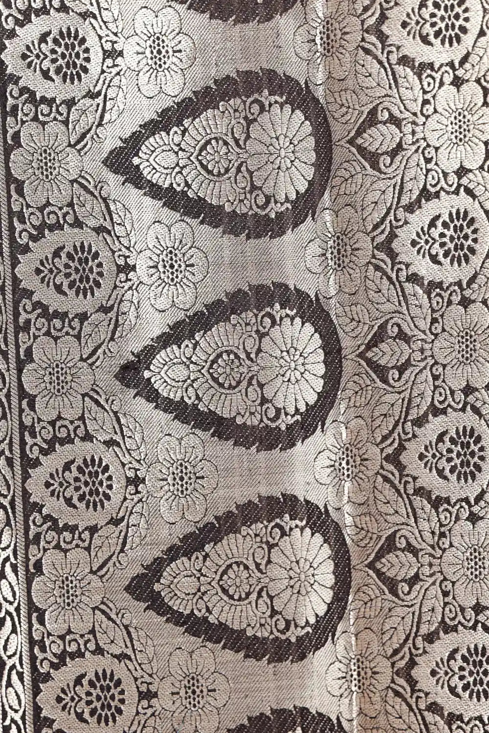 Black Semi Banarasi Saree