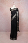 Black Semi Banarasi Saree