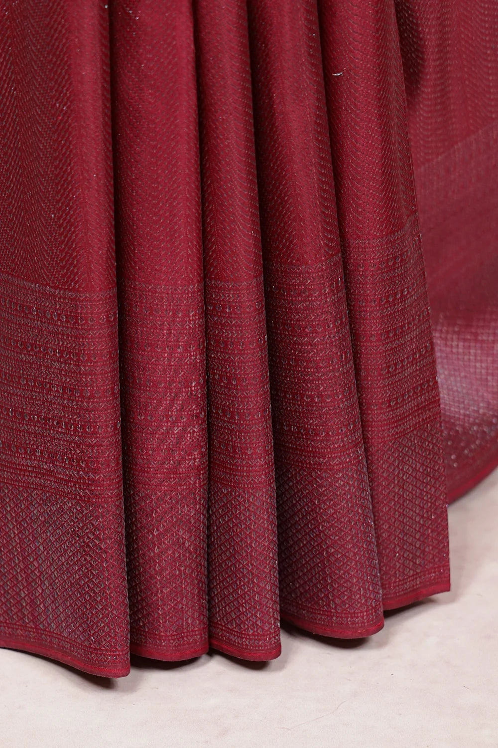 Beetroot Color Kancheepuram Silk Saree