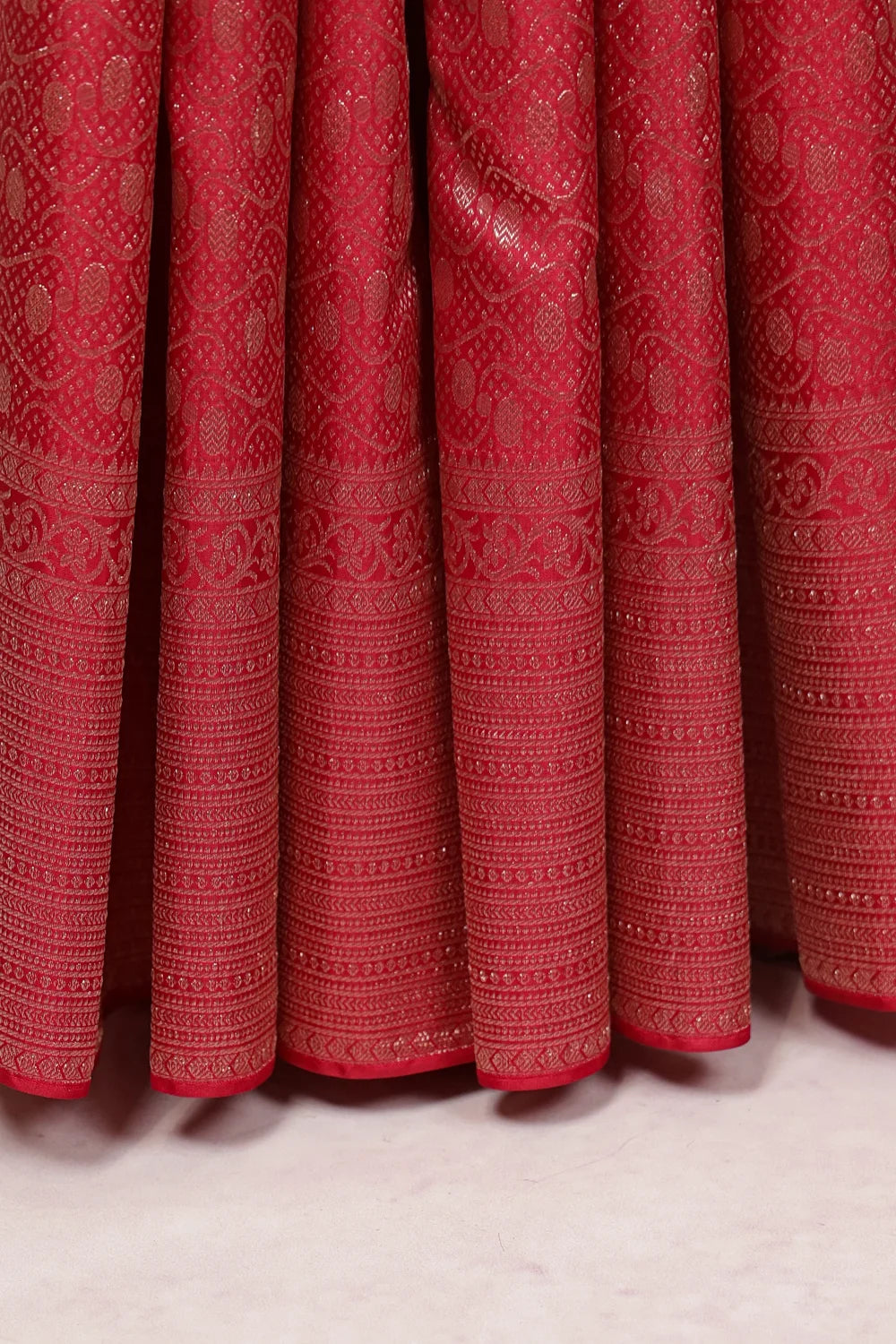 Reddish Maroon Kancheepuram Silk Saree