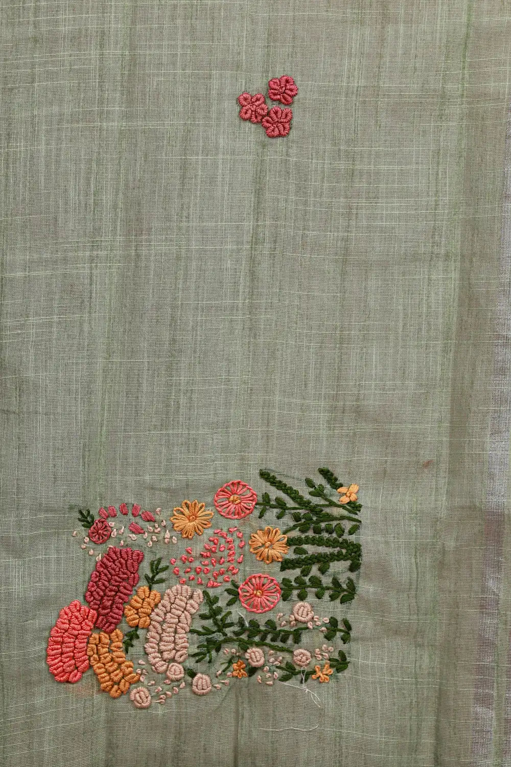 Pista Green Chanderi Silk Printed Unstitched Churidhar Material - Seematti