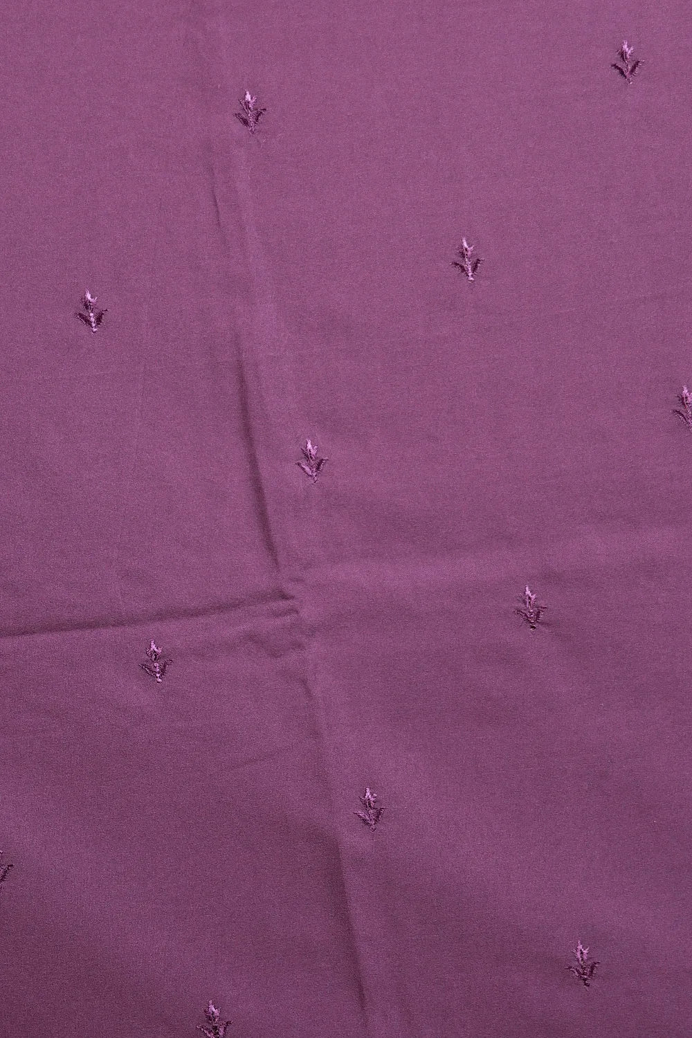 Dark Lavender Crepe Embroidery Unstitched Churidhar Material