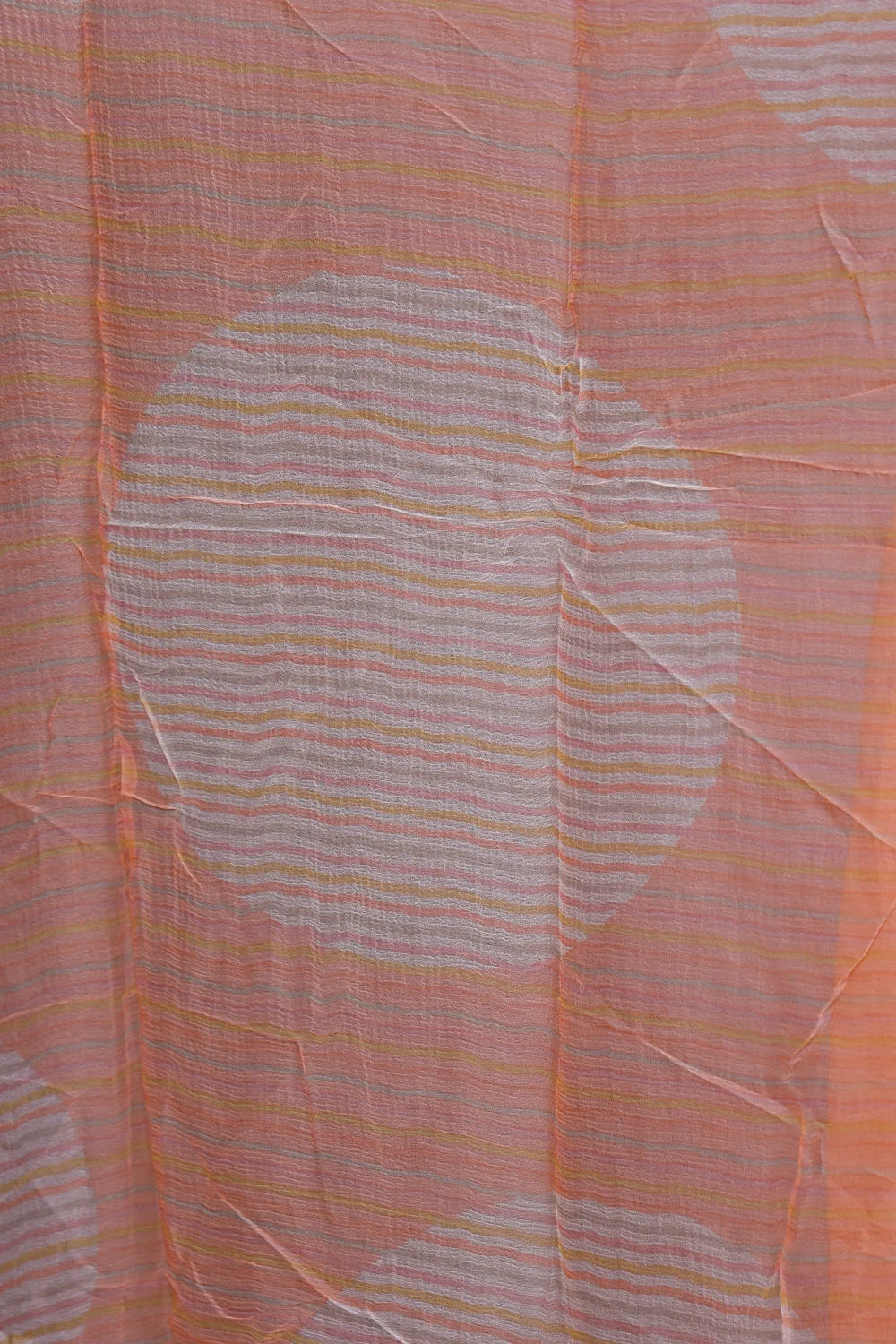 Peach Semi Linen Hand Worked Unstitched Churidhar Material