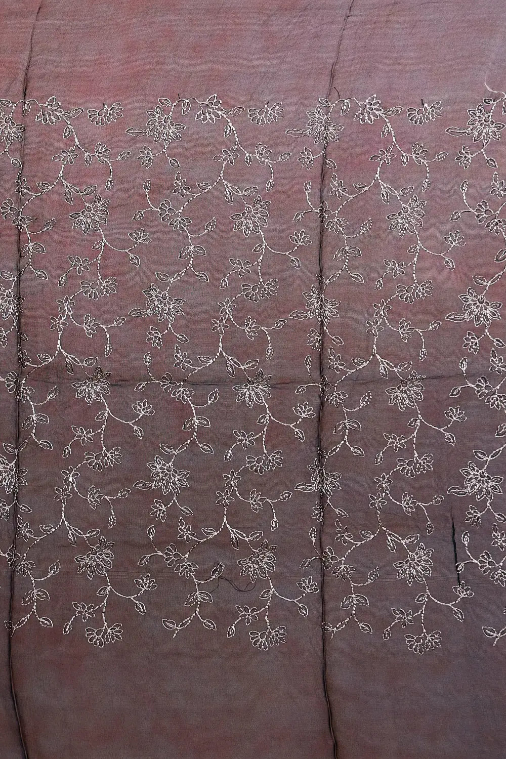 Black Muslin Embroidery Worked Unstitched Churidhar Material