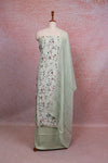 Pastel Green Muslin Printed Unstitched Churidhar Material - Seematti