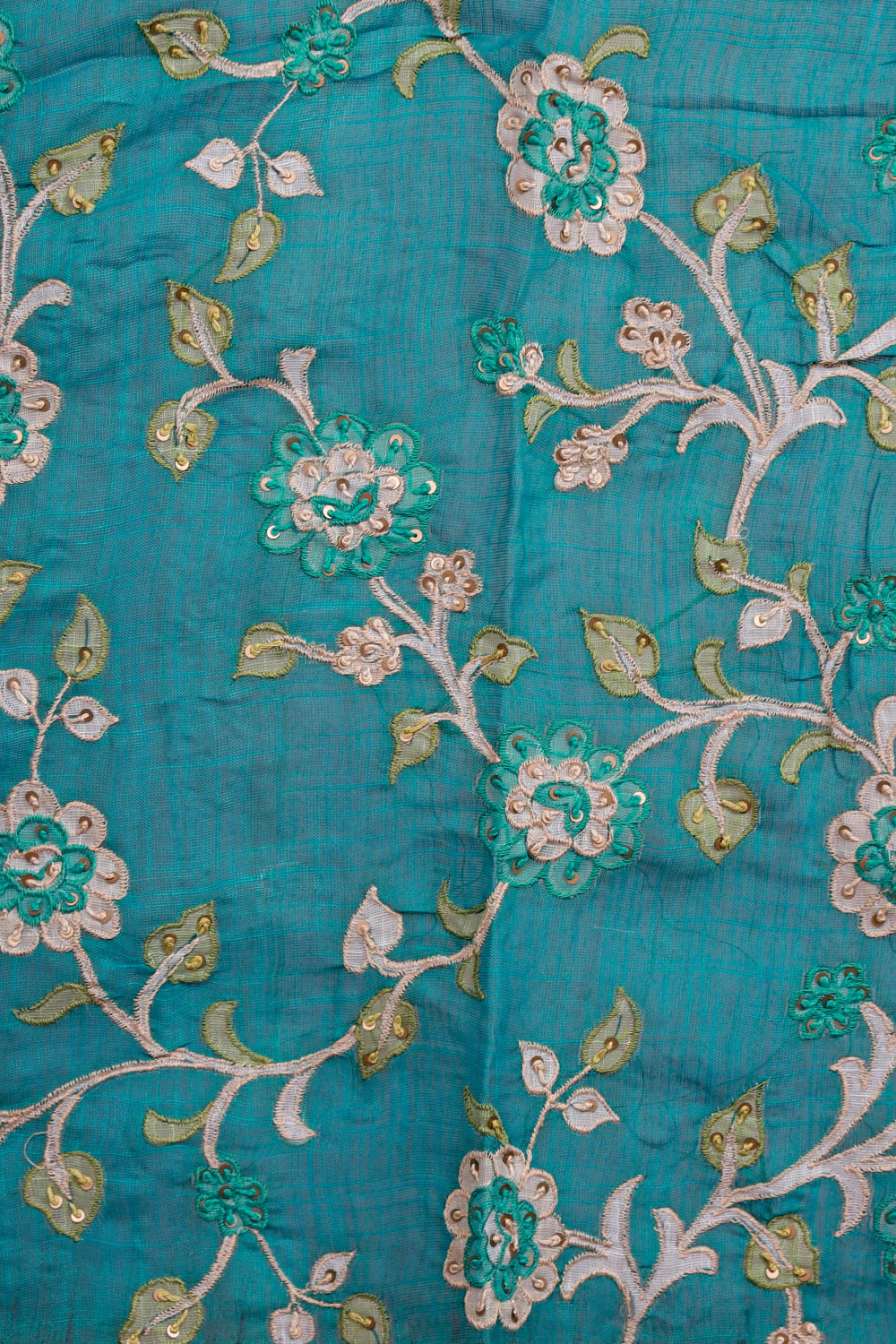 Teal Green Linen Plain Unstitched Churidhar Material