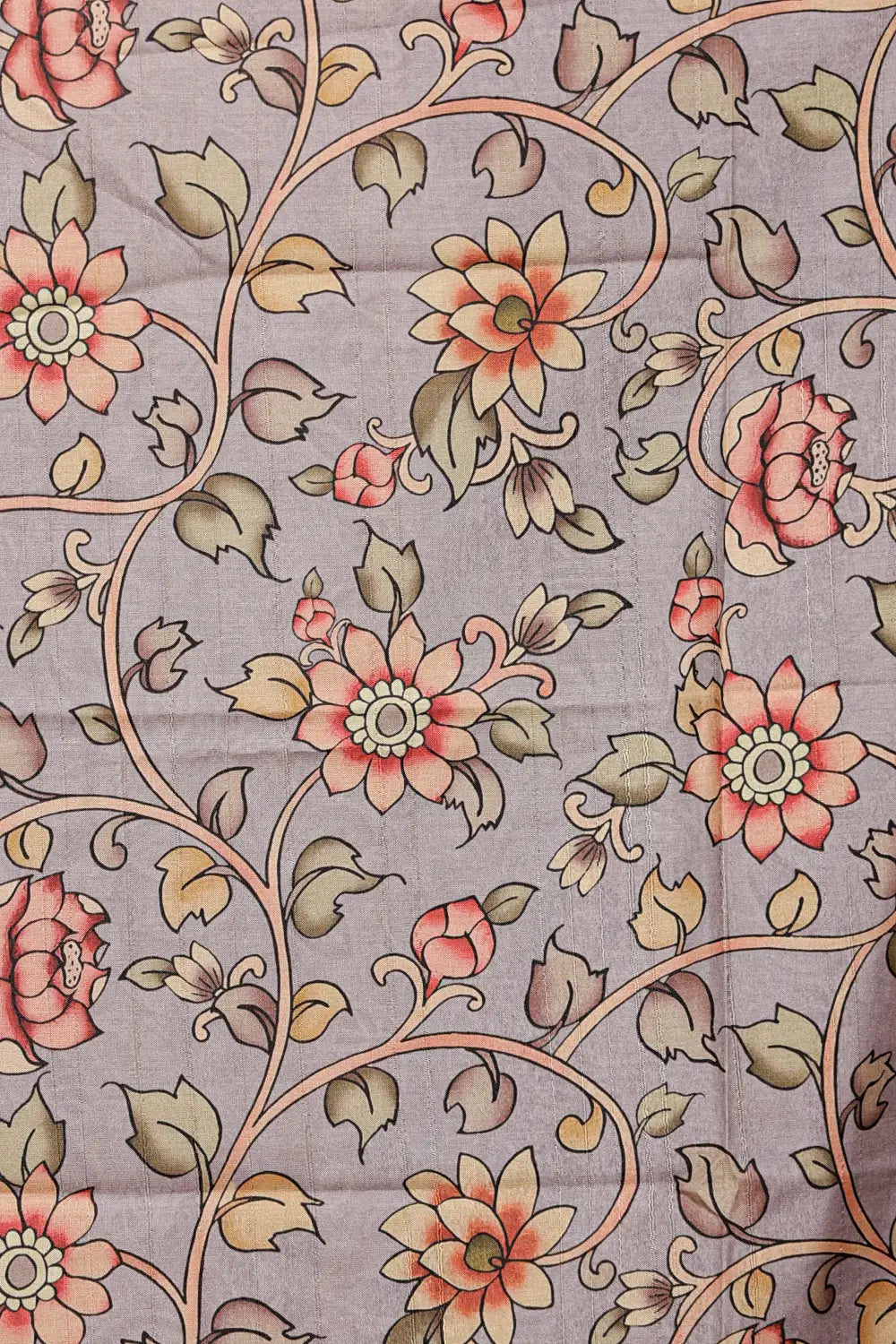 Ash Semi Chanderi Thread Work Un Stitched Churidahr Material - Seematti