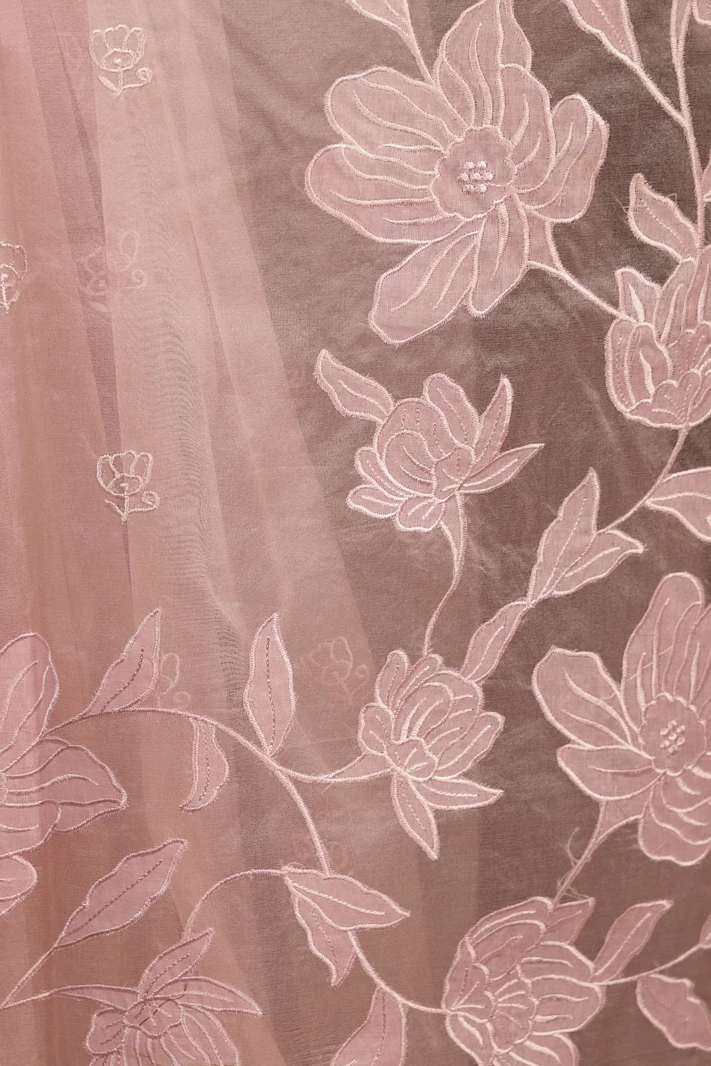 Baby Pink Organza Saree