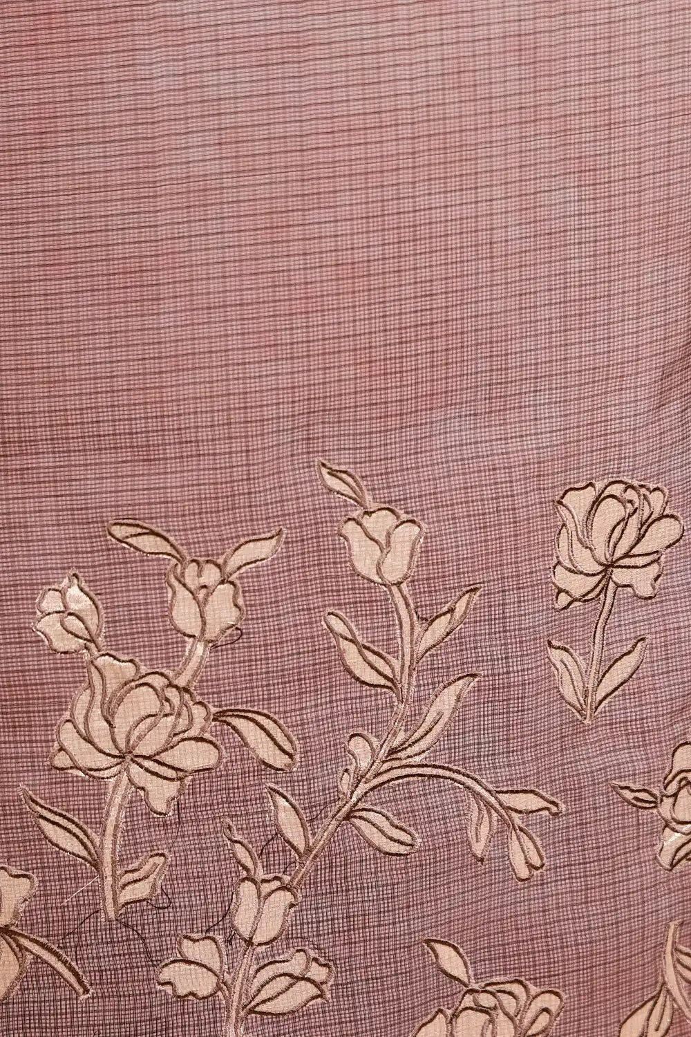 Black Linen Kota Saree
