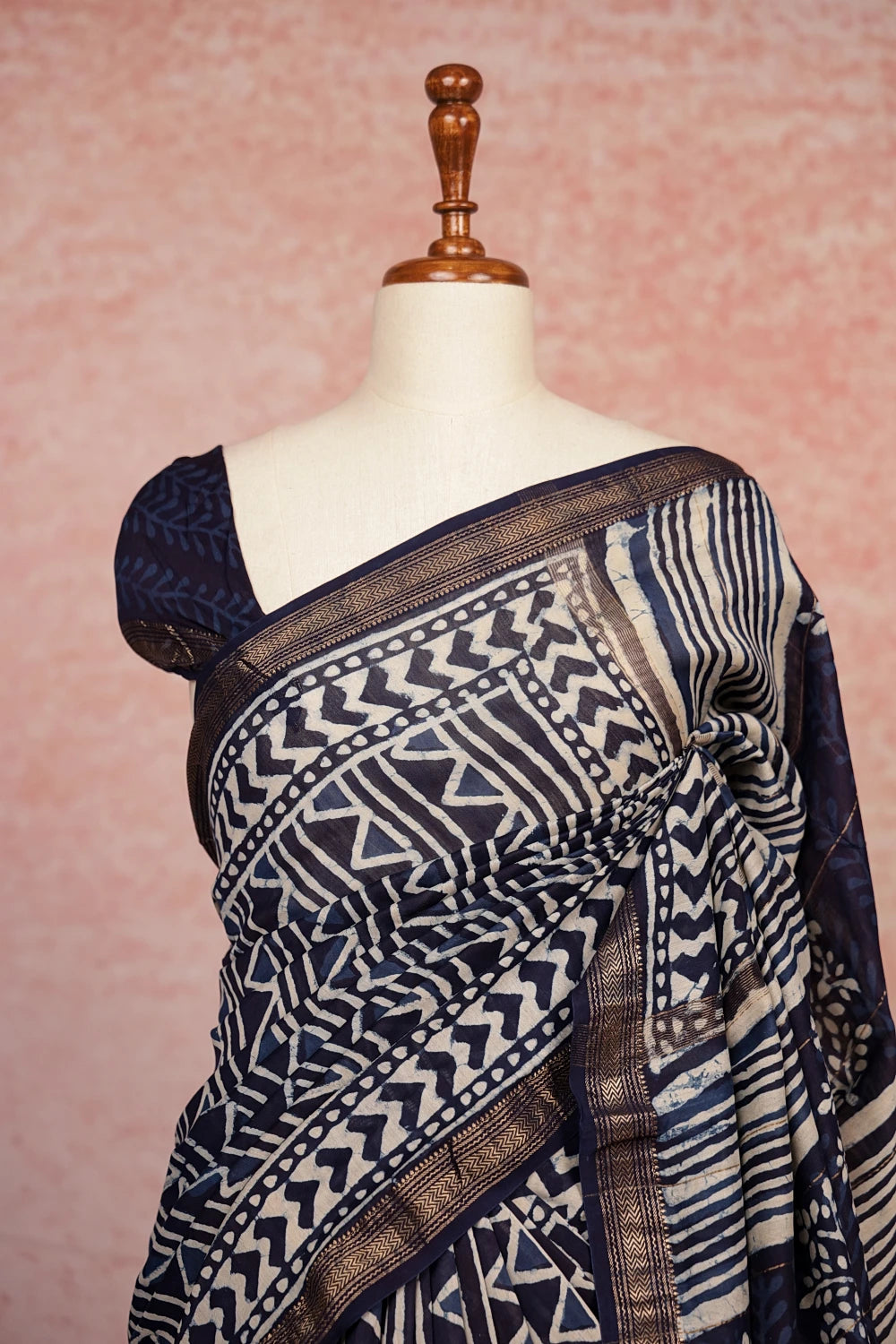 Blue Maheswari Silk Saree