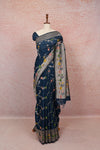 Blue Semi Banarasi Saree - Seematti