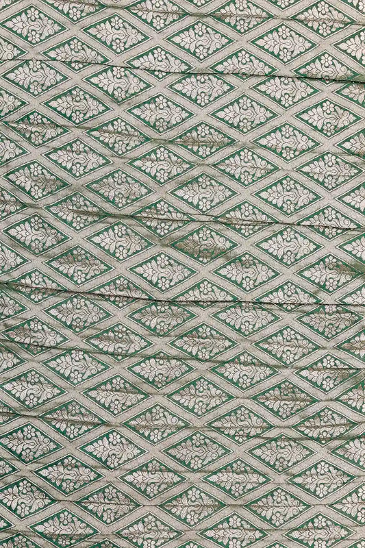 Bottle Green Banarasi Georgette Saree
