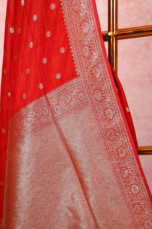 Brick Brown Semi Jute Saree