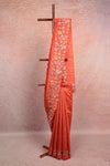 Brick Color Semi Jute Saree