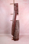 Brown Cotton Tissue Saree