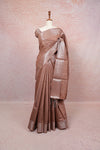 Brown Semi Tussar Saree - Seematti