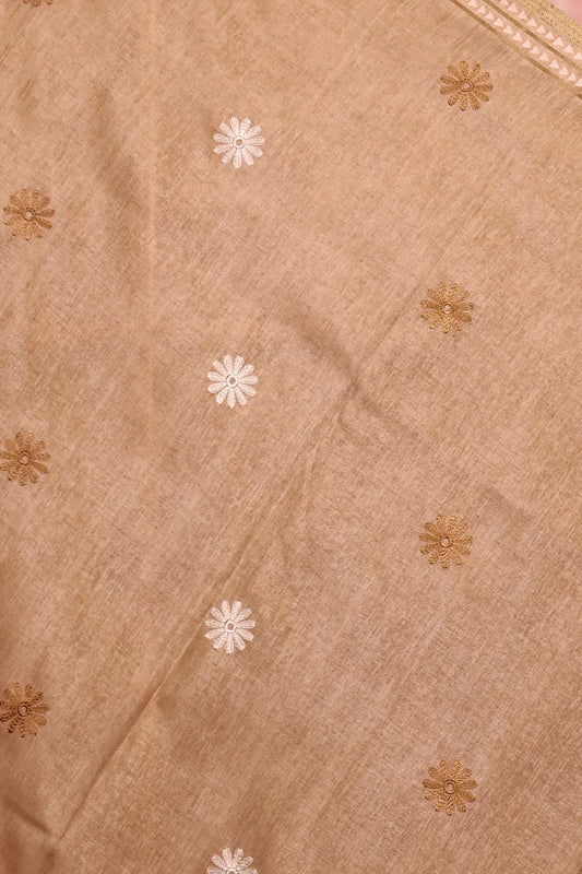 Chikku Color Semi Tussar Saree