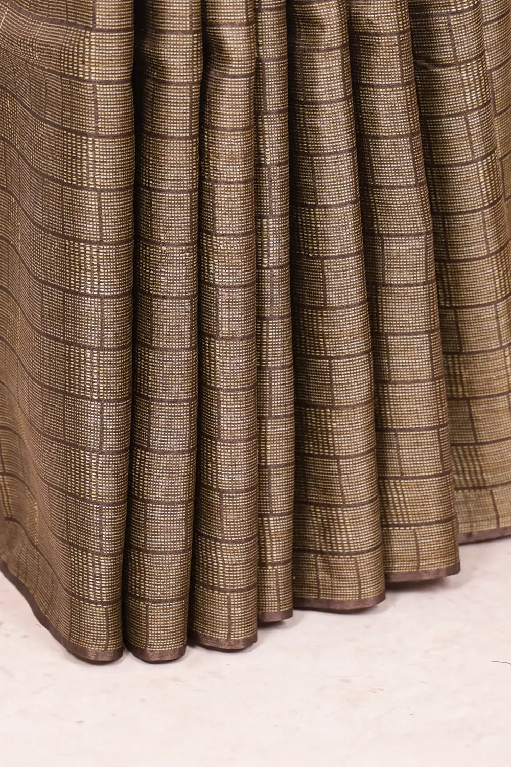 Coffee Brown Tussar SilK Saree