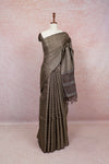 Coffee Brown Tussar SilK Saree - Seematti