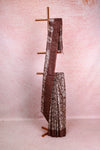 Coffee Brown Tussar Tissue Saree