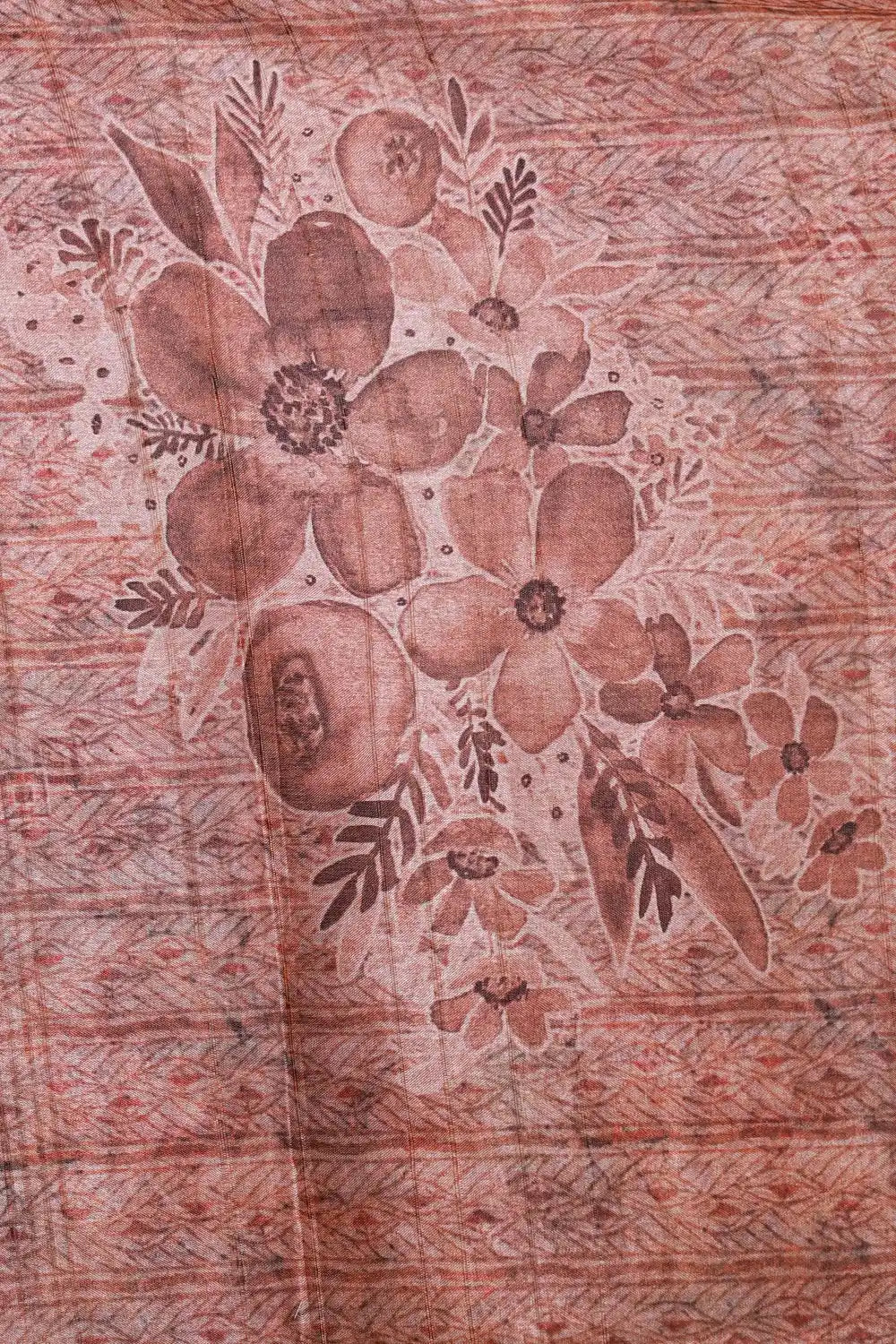 Copper Color Tissue Silk Beads Work Unstitched Churidhar Material - Seematti