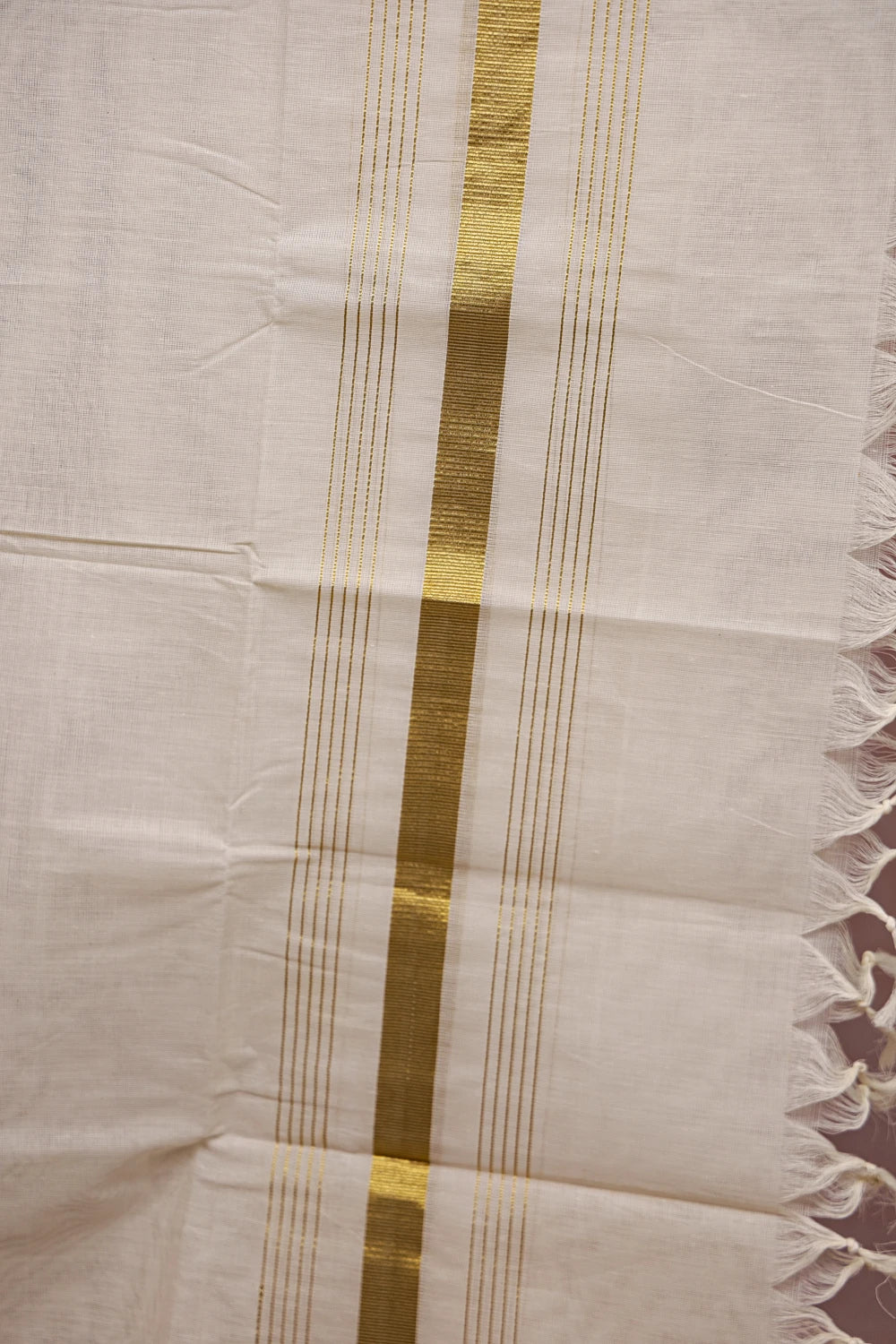 Cream Cotton Plain Unstitched Churidhar Material