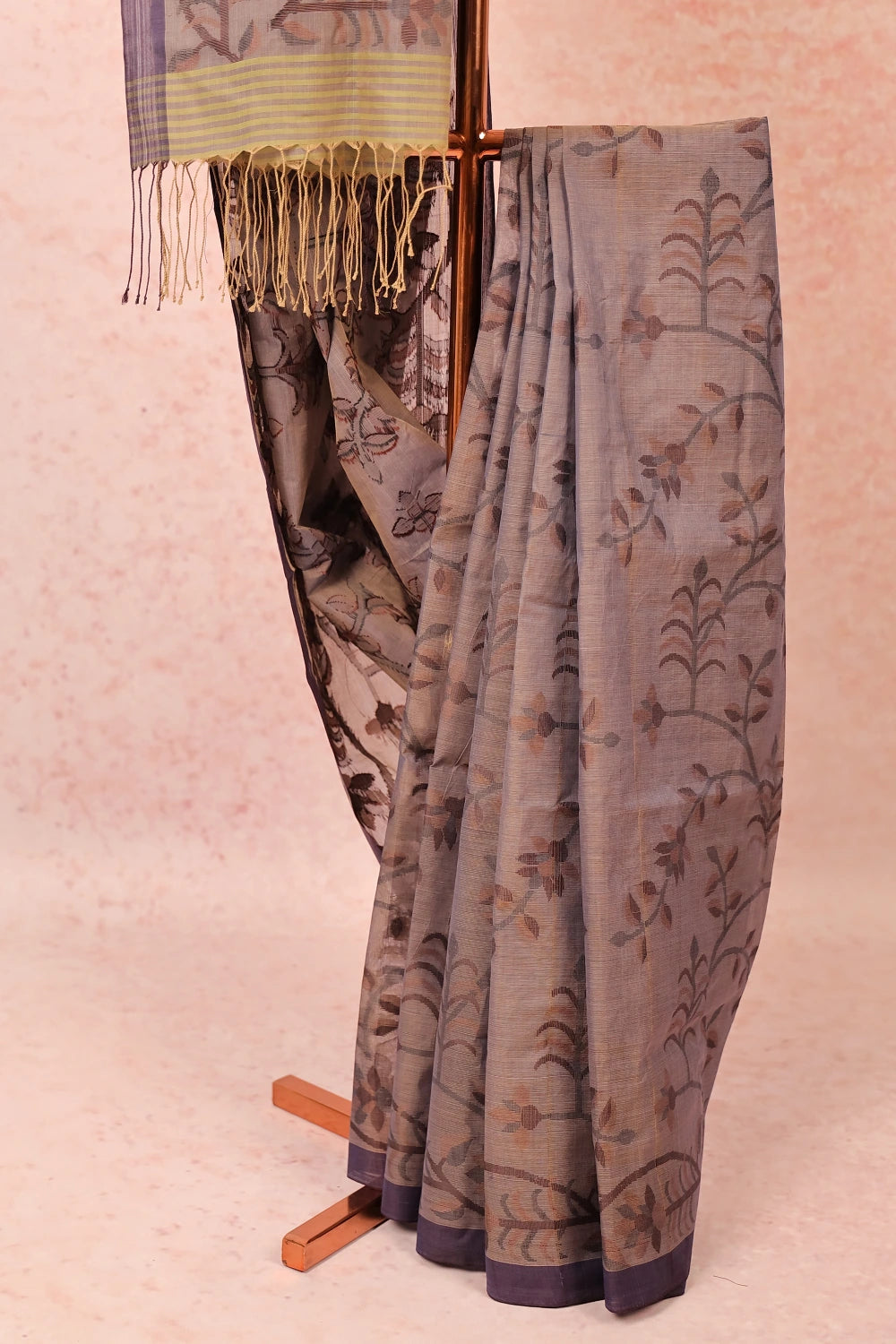 Cream Cotton Saree