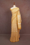 Cream With Yellow Semi Tussar Saree