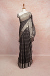 Dark Ash Tissue Saree